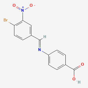 4-{[(E)-(4-bromo-3-nitrophenyl)methylidene]amino}benzoic acid