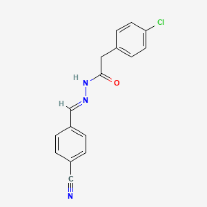 2-(4-chlorophenyl)-N'-[(E)-(4-cyanophenyl)methylidene]acetohydrazide