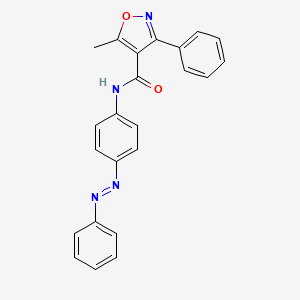 5-methyl-3-phenyl-N-{4-[(E)-phenyldiazenyl]phenyl}-1,2-oxazole-4-carboxamide