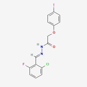 N'-[(E)-(2-chloro-6-fluorophenyl)methylidene]-2-(4-iodophenoxy)acetohydrazide