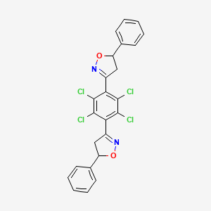 3,3'-(2,3,5,6-Tetrachlorobenzene-1,4-diyl)bis(5-phenyl-4,5-dihydro-1,2-oxazole)