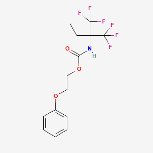 2-Phenoxyethyl [1,1,1-trifluoro-2-(trifluoromethyl)butan-2-yl]carbamate