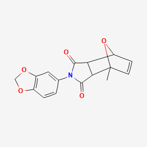 2-(1,3-benzodioxol-5-yl)-4-methyl-3a,4,7,7a-tetrahydro-1H-4,7-epoxyisoindole-1,3(2H)-dione