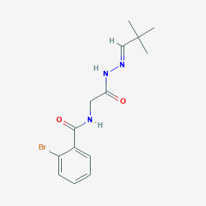 molecular formula C14H18BrN3O2 B11104686 2-Bromo-N-(2-{2-[(E)-2,2-dimethylpropylidene]hydrazino}-2-oxoethyl)benzamide 