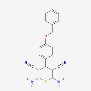 2,6-Diamino-4-[4-(benzyloxy)phenyl]-4H-thiopyran-3,5-dicarbonitrile