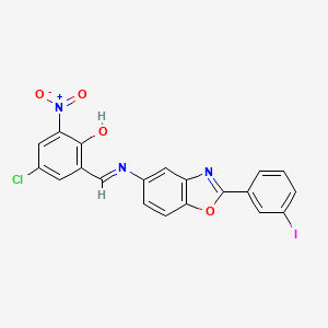 4-chloro-2-[(E)-{[2-(3-iodophenyl)-1,3-benzoxazol-5-yl]imino}methyl]-6-nitrophenol