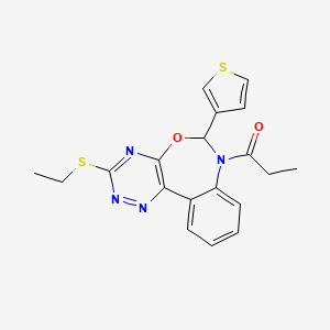 1-[3-(ethylsulfanyl)-6-(thiophen-3-yl)[1,2,4]triazino[5,6-d][3,1]benzoxazepin-7(6H)-yl]propan-1-one