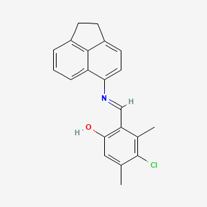 molecular formula C21H18ClNO B11104753 4-chloro-2-[(E)-(1,2-dihydroacenaphthylen-5-ylimino)methyl]-3,5-dimethylphenol 