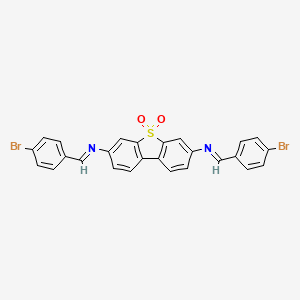 N,N'-bis[(E)-(4-bromophenyl)methylidene]dibenzo[b,d]thiophene-3,7-diamine 5,5-dioxide