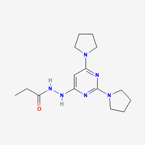 N'-[2,6-di(pyrrolidin-1-yl)pyrimidin-4-yl]propanehydrazide