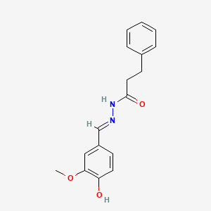 N'-(4-hydroxy-3-methoxybenzylidene)-3-phenylpropanohydrazide