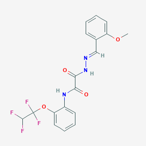 2-[(2E)-2-(2-methoxybenzylidene)hydrazino]-2-oxo-N-[2-(1,1,2,2-tetrafluoroethoxy)phenyl]acetamide