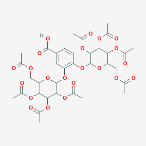 3,4-bis[(2,3,4,6-tetra-O-acetylhexopyranosyl)oxy]benzoic acid