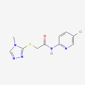 N-(5-chloropyridin-2-yl)-2-[(4-methyl-1,2,4-triazol-3-yl)sulfanyl]acetamide