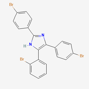 molecular formula C21H13Br3N2 B11104872 5-(2-bromophenyl)-2,4-bis(4-bromophenyl)-1H-imidazole 