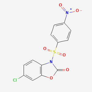 6-chloro-3-[(4-nitrophenyl)sulfonyl]-1,3-benzoxazol-2(3H)-one