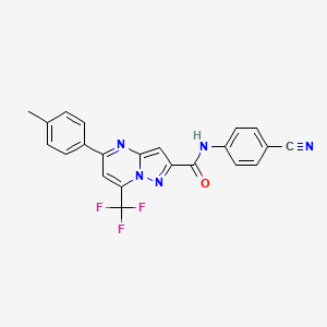 N-(4-cyanophenyl)-5-(4-methylphenyl)-7-(trifluoromethyl)pyrazolo[1,5-a]pyrimidine-2-carboxamide