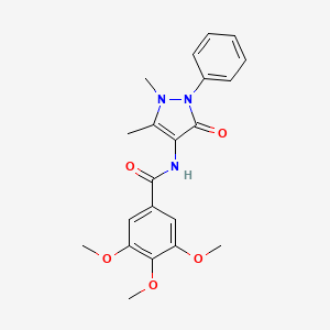 molecular formula C21H23N3O5 B11104961 N-(1,5-dimethyl-3-oxo-2-phenyl-2,3-dihydro-1H-pyrazol-4-yl)-3,4,5-trimethoxybenzamide 