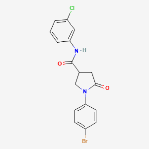 1-(4-bromophenyl)-N-(3-chlorophenyl)-5-oxopyrrolidine-3-carboxamide