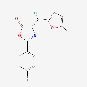 (4Z)-2-(4-iodophenyl)-4-[(5-methylfuran-2-yl)methylidene]-1,3-oxazol-5(4H)-one