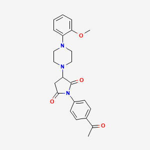 1-(4-Acetylphenyl)-3-[4-(2-methoxyphenyl)piperazin-1-yl]pyrrolidine-2,5-dione