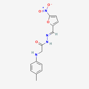 2-[(4-Methylphenyl)amino]-N'-[(E)-(5-nitrofuran-2-YL)methylidene]acetohydrazide