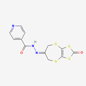 N'-(2-oxo-5H-[1,3]dithiolo[4,5-b][1,4]dithiepin-6(7H)-ylidene)pyridine-4-carbohydrazide