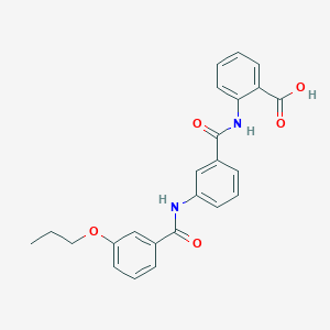 molecular formula C24H22N2O5 B11105018 2-({3-[(3-Propoxybenzoyl)amino]benzoyl}amino)benzoic acid 