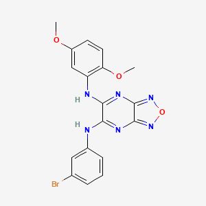 N-(3-bromophenyl)-N'-(2,5-dimethoxyphenyl)[1,2,5]oxadiazolo[3,4-b]pyrazine-5,6-diamine