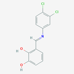 molecular formula C13H9Cl2NO2 B11105056 3-{(E)-[(3,4-dichlorophenyl)imino]methyl}benzene-1,2-diol CAS No. 1854056-82-8