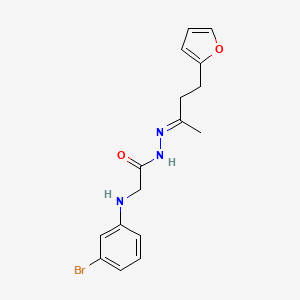 2-[(3-Bromophenyl)amino]-N'-[(2E)-4-(furan-2-YL)butan-2-ylidene]acetohydrazide