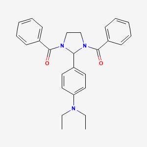 molecular formula C27H29N3O2 B11105082 4-(1,3-Dibenzoylimidazolidin-2-YL)-N,N-diethylaniline 