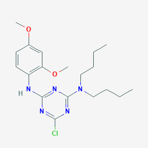 N,N-dibutyl-6-chloro-N'-(2,4-dimethoxyphenyl)-1,3,5-triazine-2,4-diamine