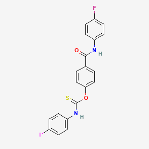 O-{4-[(4-fluorophenyl)carbamoyl]phenyl} (4-iodophenyl)carbamothioate