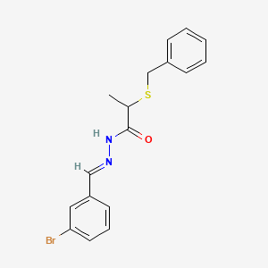 2-(benzylsulfanyl)-N'-[(E)-(3-bromophenyl)methylidene]propanehydrazide