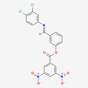 3-{(E)-[(3,4-dichlorophenyl)imino]methyl}phenyl 3,5-dinitrobenzoate