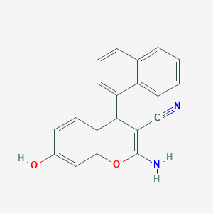 2-amino-7-hydroxy-4-(naphthalen-1-yl)-4H-chromene-3-carbonitrile