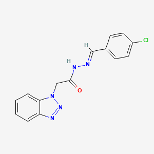 2-(1H-benzotriazol-1-yl)-N'-[(E)-(4-chlorophenyl)methylidene]acetohydrazide