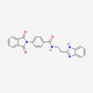 molecular formula C24H18N4O3 B11105126 N-[2-(1H-benzimidazol-2-yl)ethyl]-4-(1,3-dioxo-1,3-dihydro-2H-isoindol-2-yl)benzamide 