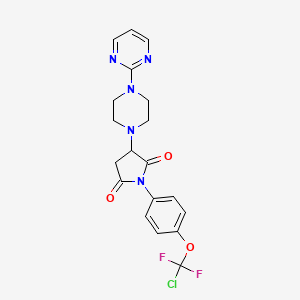 1-{4-[Chloro(difluoro)methoxy]phenyl}-3-[4-(pyrimidin-2-yl)piperazin-1-yl]pyrrolidine-2,5-dione