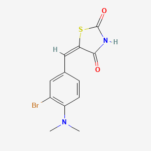 (5E)-5-[3-bromo-4-(dimethylamino)benzylidene]-1,3-thiazolidine-2,4-dione