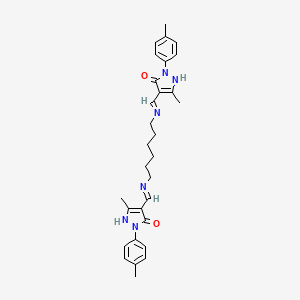 5-Methyl-4-({[6-({[3-methyl-1-(4-methylphenyl)-5-oxo-1,5-dihydro-4H-pyrazol-4-yliden]methyl}amino)hexyl]amino}methylene)-2-(4-methylphenyl)-2,4-dihydro-3H-pyrazol-3-one