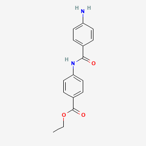 molecular formula C16H16N2O3 B11105189 Ethyl 4-{[(4-aminophenyl)carbonyl]amino}benzoate CAS No. 63069-46-5