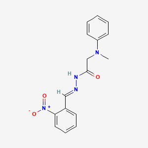 2-[Methyl(phenyl)amino]-N'-[(E)-(2-nitrophenyl)methylidene]acetohydrazide