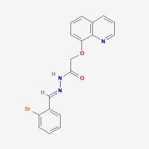 N'-[(E)-(2-bromophenyl)methylidene]-2-(quinolin-8-yloxy)acetohydrazide