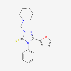 5-(furan-2-yl)-4-phenyl-2-(piperidin-1-ylmethyl)-2,4-dihydro-3H-1,2,4-triazole-3-thione