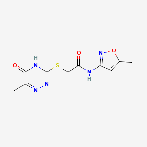 N-(5-methyl-1,2-oxazol-3-yl)-2-[(6-methyl-5-oxo-4,5-dihydro-1,2,4-triazin-3-yl)sulfanyl]acetamide