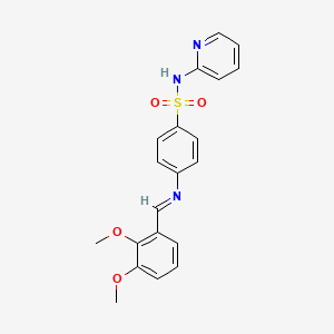 4-{[(E)-(2,3-dimethoxyphenyl)methylidene]amino}-N-(pyridin-2-yl)benzenesulfonamide