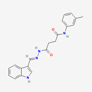 4-[(2E)-2-(1H-indol-3-ylmethylidene)hydrazinyl]-N-(3-methylphenyl)-4-oxobutanamide