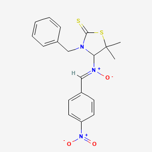 3-benzyl-5,5-dimethyl-4-[(Z)-(4-nitrobenzylidene)(oxido)-lambda~5~-azanyl]-1,3-thiazolidine-2-thione